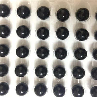 Boule de verre noire 1/4 pouce 6,35 mm